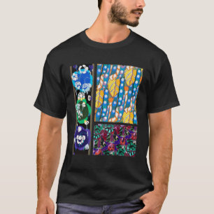 T-shirt Artw vintage Motif décoré de couleurs Abstraites