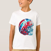 T-shirt Artwork de casque de football Abstrait (Devant)