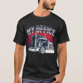 T-shirt Artwork de conception graphique en semi-camion gra (Devant)