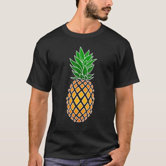T-shirt Artwork en forme de diamant de fruits d'ananas (Devant)