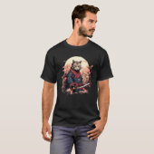T-shirt Artwork Ninja Cat Samouraï (Devant entier)