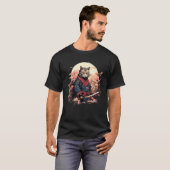 T-shirt Artwork Ninja Cat Samouraï (Devant entier)