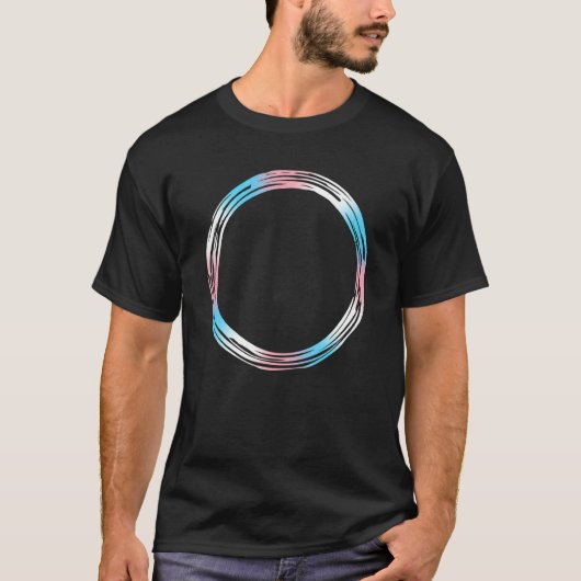 T-shirt Arty Circle Subtil Trans Pride Drapeau Transgenre (Devant)