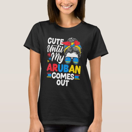 T-shirt Aruba Aruban Aruba Flag Cute Until My Aruban Comes (Devant)