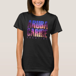T-shirt Aruba Caribe Beach Vacances été Famille correspond