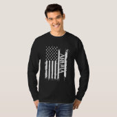 T-shirt Aruba États-Unis en détresse avec le drapeau améri (Devant entier)