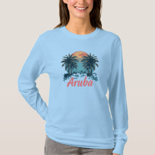 T-shirt Aruba Island Design (Version 2) - Long-Sleev de ba