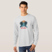 T-shirt Aruba Island Design (Version 2) - Long-Sleev de ba (Devant entier)