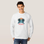 T-shirt Aruba Island Design (Version 2) - Long-Sleev de ba (Devant entier)