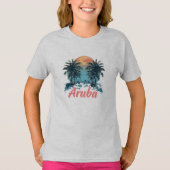 T-shirt Aruba Island Design (Version 2) - T-S de base pour (Devant)