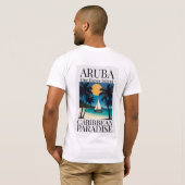 T-shirt Aruba, une île heureuse (Dos entier)