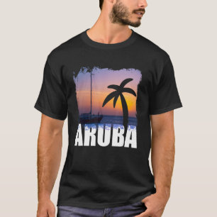 T-shirt Aruba Une île heureuse Vacances Voilier Plage Tri
