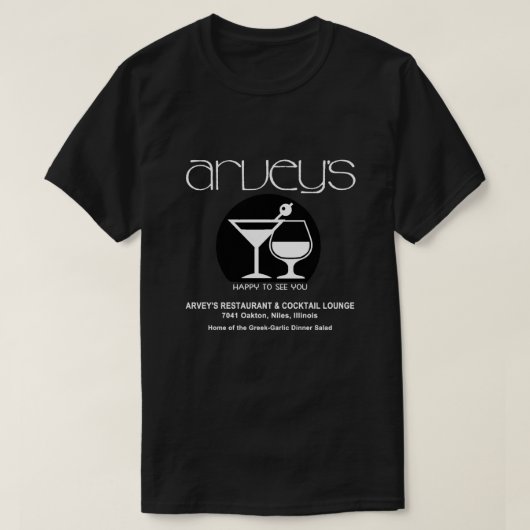 T-shirt Arvey's Restaurant & Cocktail Lounge, Niles, IL (Design devant)