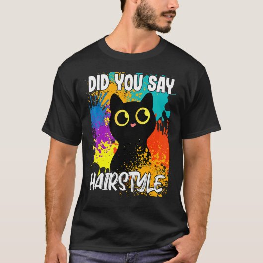 T-shirt As-Tu Dit Chat Noir Coiffure (Devant)