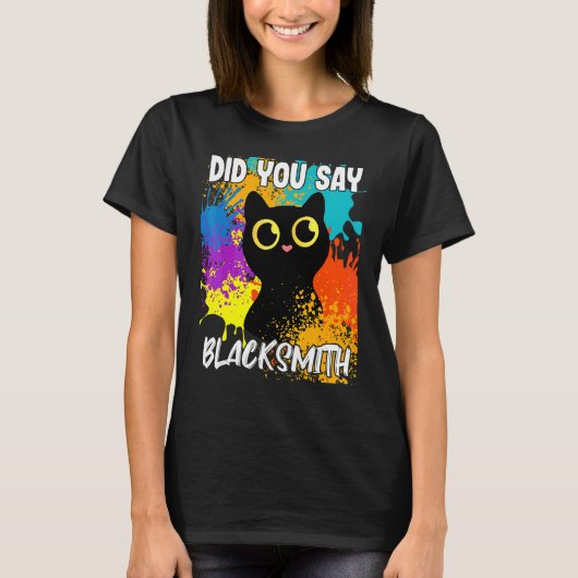 T-shirt As-Tu Dit Forgeron Chat Noir (Devant)