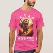 T-shirt Asap Aussi Lent Que Possible Sloth Randonnée Campi (Devant)