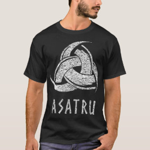 T-shirt Asatru Odin's Horns Norse Mythology Distressed Vik