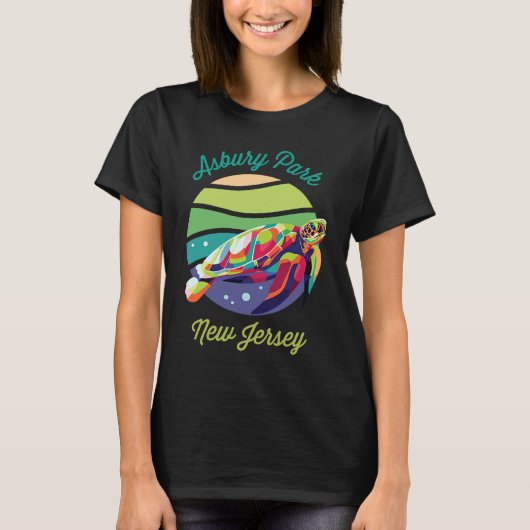T-shirt Asbury Park  Sea Turtle Souvenir (Devant)