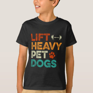 T-shirt Ascenseur Chiens De Animaux Lourds Gym Entraînemen