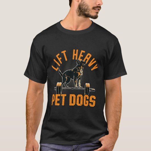 T-shirt Ascenseur Chiens de compagnie lourds Gym Amoureux (Devant)