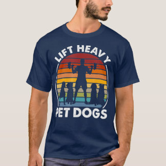 T-shirt Ascenseur Chiens Pour Animaux Lourds Drôle Fitness