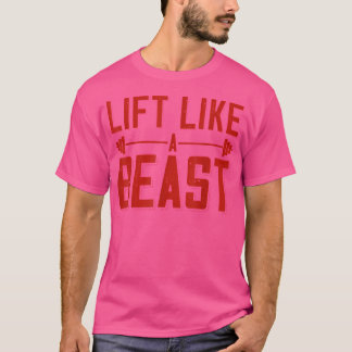 T-shirt Ascenseur Comme Une Bête Dit Bodybuilder Barbell B