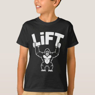 T-shirt Ascenseur Gorilla Word Art - Bodybuilding