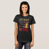 T-shirt Ascenseur Heavy Pet Dogs Gym pour poids ascenseurs (Devant entier)