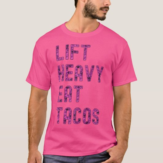 T-shirt Ascenseur Lourd Manger Tacos Drôle Entraînement Gy (Devant)
