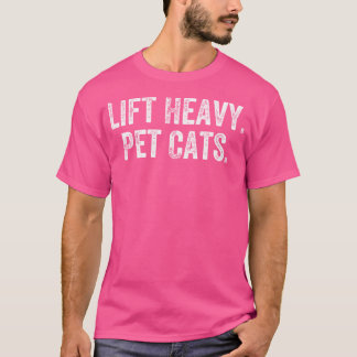 T-shirt Ascenseur Lourds Pet Cats Gym Poids-lifter Bodybui