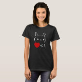 T-shirt ASCII Texte Art Lapin Lapin Reprendre le coeur (Devant entier)