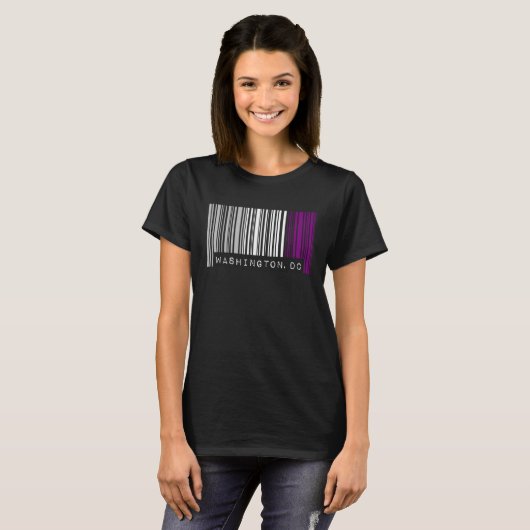 T-shirt Asex Barcode Pride Washington DC Mmignonne Ace Aes (Devant entier)