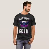T-shirt Asexual And Goth Gothic Emo Bat Pride LGBTQ Hallow (Devant entier)