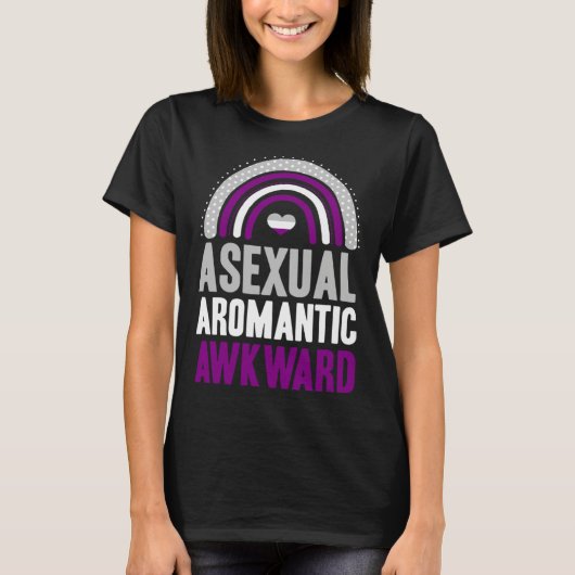 T-shirt Asexual Aromantic Awkward Asexual Pride Bohemian R (Devant)