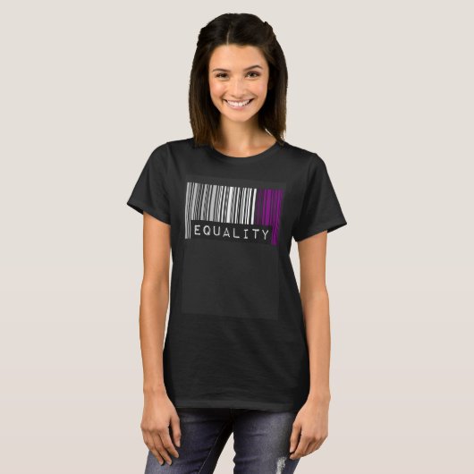 T-shirt Asexual Barcode Pride Equality Cute Ace Aesthetic  (Devant entier)