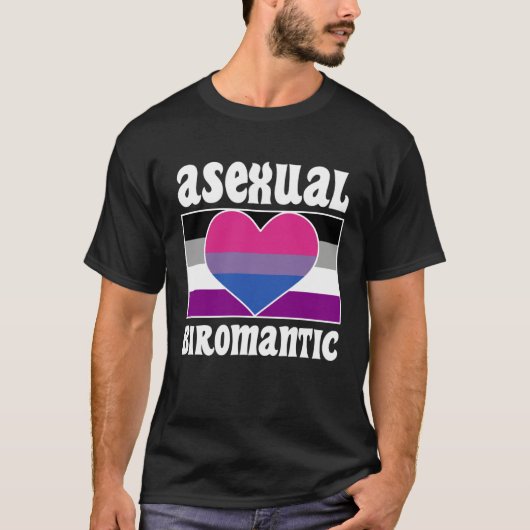 T-shirt Asexual Biromantic Pride Flag Cute  Ace Aesthetic (Devant)