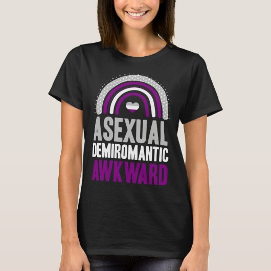 T-shirt Asexual Demiromantic Awkward Asexual Pride Bohemia (Devant)
