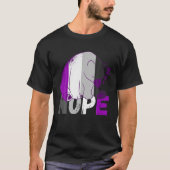 T-shirt Asexual Flag Nope Speeping Bear Ace Asexual LGBQA (Devant)