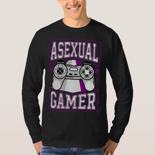 T-shirt Asexual Gamer Video Games  Cute Trendy Ace Pride S (Devant)