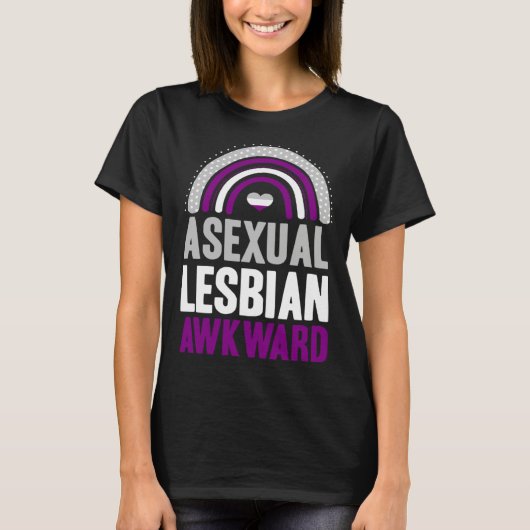 T-shirt Asexual Lesbian Awkward Asexual Pride Bohemian Rai (Devant)