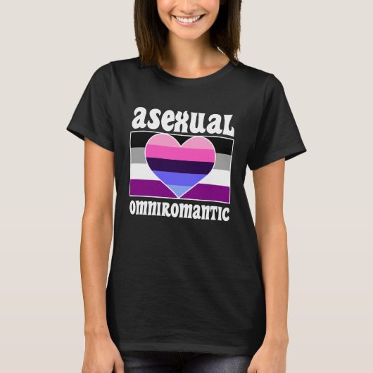 T-shirt Asexual Omniromantic Pride Flag Cute  Ace Aestheti (Devant)