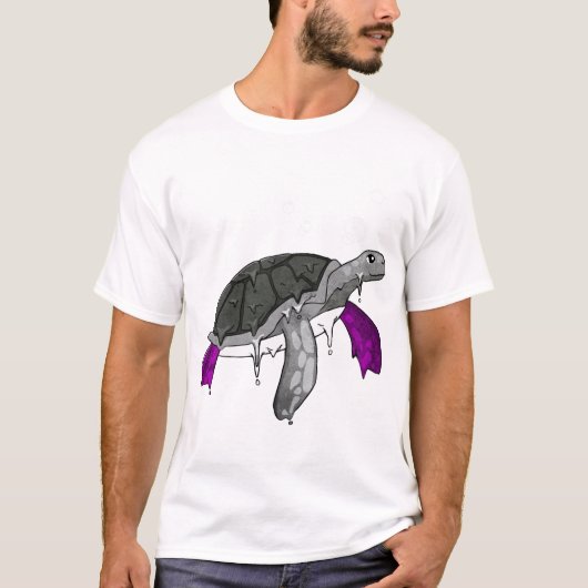 T-shirt Asexual Pride Ace Flag Sea Turtle Subtle LGBTQ (Devant)