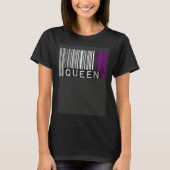 T-shirt Asexual Queen Barcode Asexual Pride Flag Aesthetic (Devant)