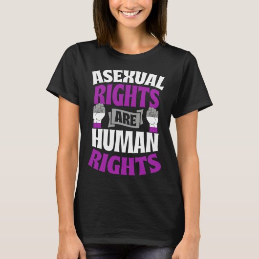 T-shirt Asexual Rights Are Human Rights Protest March Ace  (Devant)