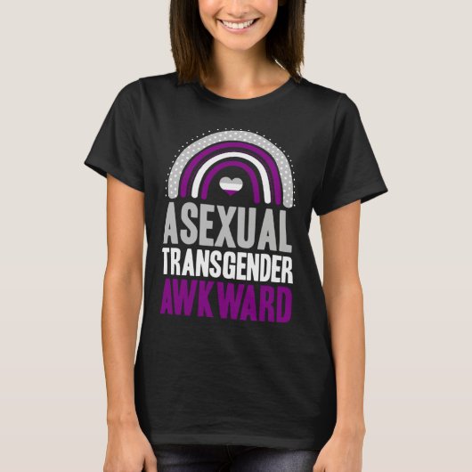T-shirt Asexual Transgender Awkward Asexual Pride Bohemian (Devant)