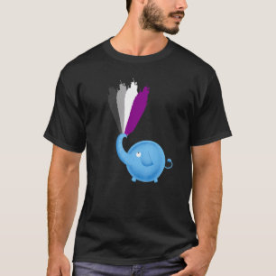 T-shirt Asexualité Drapeau mignon Eléphant Ace Lgbtq Pride