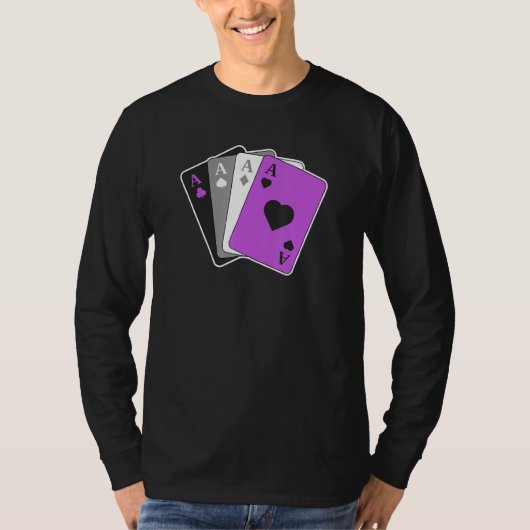 T-shirt Asexué Pride Ace Jouer Carte Lgbtq Pride Stuff F (Devant)