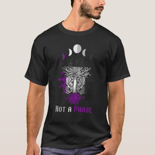 T-shirt Asexuel Pas Une Phase Asexualité Racines Ace Moon  (Devant)