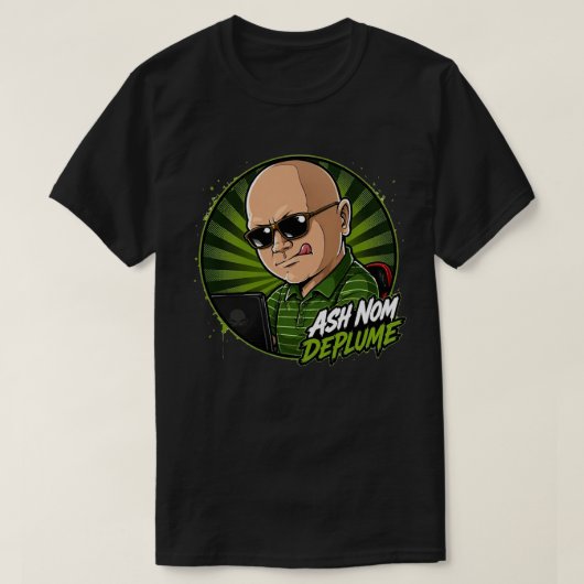 T-shirt Ash Nom DePlume Dark (Design devant)