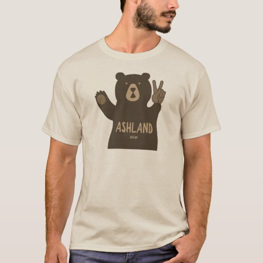 T-shirt Ashland Oregon Peace Bear (Devant)
